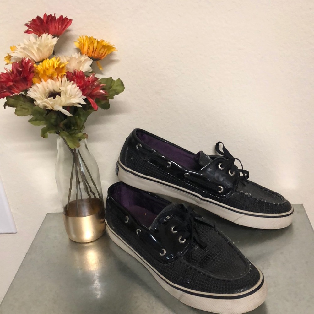 Sperry Top-Sider patent leather and sequin